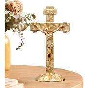 Catholic Cruise Cruise Catholic Crucifixion Stand, Iron Catholic Crucifixion of Jesus Christ For The Chapel - Catholic Jesus With An Ancient Gold Stand, Elegant Crucifix As