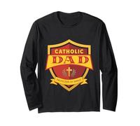 Catholic Dad Shield Protector of The Family Long Sleeve T-Shirt