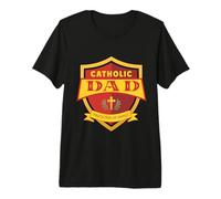 Catholic Dad Shield Protector of The Family Premium T-Shirt