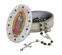 Catholic Devotional Gifts Our Lady of Guadalupe Rosary Box, 4 Inch