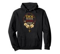 Catholic Dios Te Salve Maria Our Lady Gift Pullover Hoodie