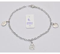 Catholic Gift Shop 925 Lourdes Apparition Emblem Bracelet Depicting the Apparitions & the Miraculous Medal with a Lourdes Prayer Card.