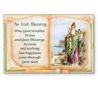 Catholic Gift Shop Devotional Saint Patrick Plaque & Lourdes Prayer Card