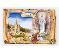 Catholic Gift Shop Lourdes Apparition Wall Plaque & Lourdes Prayer Card