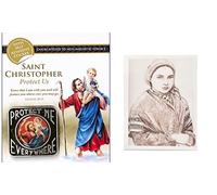 Catholic Gift Shop Magnetic Saint Christopher Car Plaque & Lourdes Prayer Card