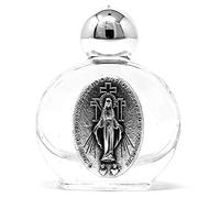 Catholic Gift Shop Miraculous Bottle Filled with Blessed Lourdes Holy Water in a Glass Bottle & Lourdes Prayer Card.
