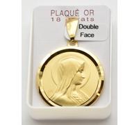Catholic Gift Shop Our Lady of Lourdes Double Faced Pendant -18 Carat Gold Plated Medal & LOURDES PRAYER CARDS