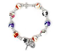 Catholic Gift Shop Single Decade Miraculous Rosary Bracelet with Miraculous Medal, One Decade Bracelets & Lourdes Prayer Card.