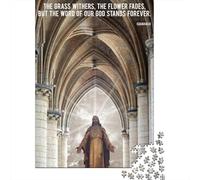 Catholic Good Quotes 5 1000-Piece Puzzle for Adults, 52x38cm/1000pcs; A Weekend Activity at Your Own Pace; Clean White Card Pieces for Sorting