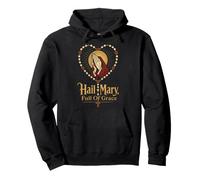 Catholic Hail Mary Full Of Grace Rosary Gift Pullover Hoodie