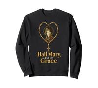 Catholic Hail Mary Full Of Grace Rosary Gift Sweatshirt
