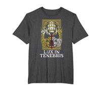 Catholic Holy See Latin Mass Vatican T-Shirt, Men's Big and Tall, Dark Heather Grey, 4X Tall