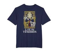 Catholic Holy See Latin Mass Vatican T-Shirt, Men's Big and Tall, Navy Blue, 3X Tall