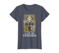 Catholic Holy See Latin Mass Vatican T-Shirt, Women, Heather Blue, Small