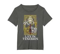 Catholic Holy See Latin Mass Vatican T-Shirt, Women's Plus, Asphalt Grey, 1X