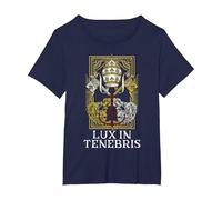 Catholic Holy See Latin Mass Vatican T-Shirt, Women's Plus, Navy Blue, 3X