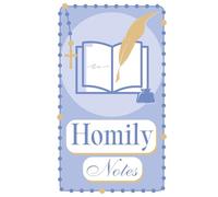 Catholic Homily Notebook: Single-Page Edition (Marian Blue Cover): Organized Homily Notes for Readings, Psalm, and Gospel Reflections
