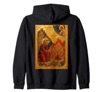 Catholic Icon if Moses and the Burning Bush Zip Hoodie