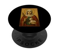 Catholic Icon of Saint Agnes PopSockets Adhesive PopGrip