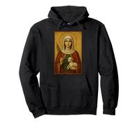Catholic Icon of Saint Agnes Pullover Hoodie