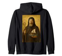 Catholic Icon of Saint Brendan the Navigator Zip Hoodie