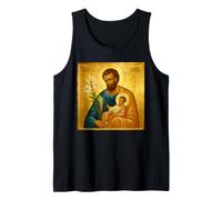 Catholic Icon of Saint Joseph with the Christ Child Tank Top