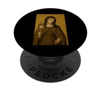 Catholic Icon of St Clare of Assisi PopSockets Adhesive PopGrip