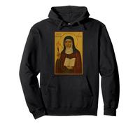 Catholic Icon of St Hildegard of Bingen Pullover Hoodie