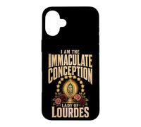 Catholic Immaculate Conception Lady Of Lourdes Marian Cross Case for iPhone 16 Plus