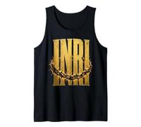 Catholic INRI Jesus of Nazareth King of the Jews Thorns Tank Top