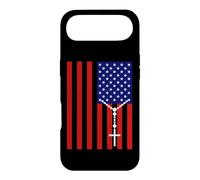 Catholic Jesus USA flag with Mary rosary vintage Case for iPhone Air