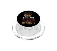 Catholic Keep Calm And Let St Joseph Handle It Gift PopSockets PopGrip for MagSafe