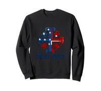 Catholic Knight Templar Crusader Cross American Flag Sweatshirt