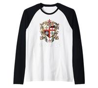 Catholic Knight Templar Crusader Cross Latin Raglan Baseball Tee