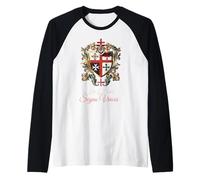 Catholic Knight Templar Crusader Cross Latin Raglan Baseball Tee