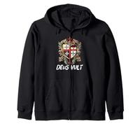 Catholic Knight Templar Crusader Cross Latin Zip Hoodie