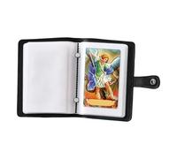 Catholic Leather Prayer Card Holder, Religious Saint Image ID Case With Closure, Compact Pocket Size, For Daily Mass Attendance, Church Prayer, Religious Gift Giving & Devotional Carry