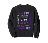 Catholic Lenten Season Word Art Purple Christian Lent Easter Sweatshirt