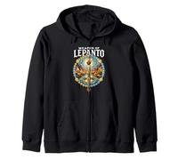 Catholic Lepanto Battle Flag 1571 Crusader Zip Hoodie