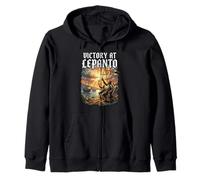 Catholic Lepanto Battle Flag 1571 Crusader Zip Hoodie