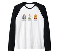 Catholic Marian Apparitions Our Lady Raglan Baseball Tee