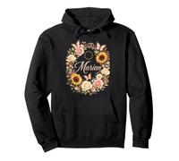 Catholic Marian Our Lady Floral Wreath Twelve Stars Roses Pullover Hoodie