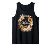Catholic Marian Our Lady Floral Wreath Twelve Stars Roses Tank Top