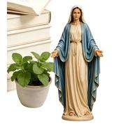 Catholic Mary Statue | 12 Centimeters With Open Arms Small Catholic Figurine | Religious Mary Desk Decoration Made of Resin - For Home Use In The Living Room, Bathroom, On The Desk, Bookpl