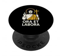Catholic Ora et Labora Vintage Mens Surgery Recover PopSockets Adhesive PopGrip