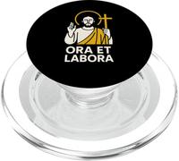Catholic Ora et Labora Vintage Mens Surgery Recover PopSockets PopGrip for MagSafe