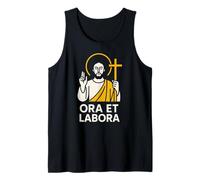 Catholic Ora et Labora Vintage Mens Surgery Recover Tank Top
