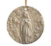 Catholic Ornaments 3D Effect - Holiday Decorative Pendant, Acrylic | Religious Symbol Inspired by Faith, Figurine Scene Nativity, Christian Season Decoration for Church