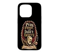 Catholic Pray Hope And Don't Worry Padre Pio Gift Case for iPhone 15 Pro