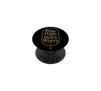 Catholic Pray Hope And Don't Worry Padre Pio Gift PopSockets Adhesive PopGrip
